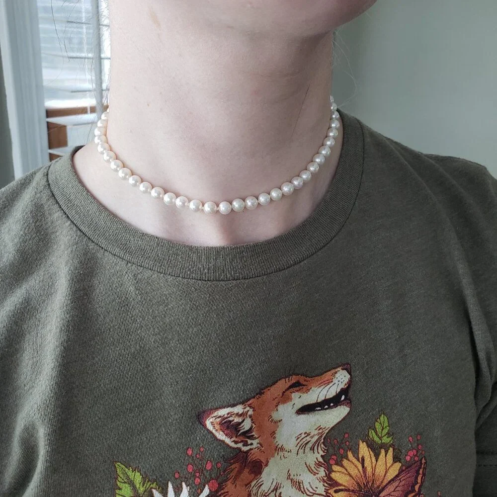 14" pearl necklace akoya - Picture 7 of 9